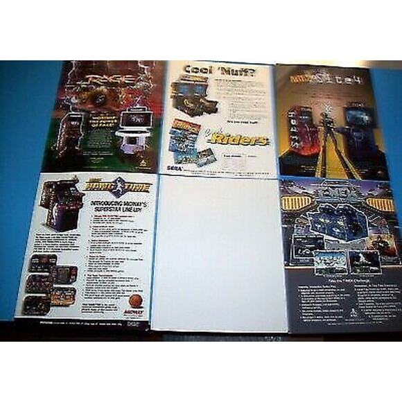 Arcade FLYERS T-Mek Area 51 Site 4 Hang Time Primal Rage Cool Riders Atari #3 - Picture 2 of 2